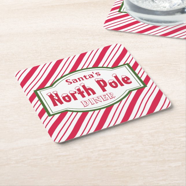 North Pole  Diner Coasters (Angled)