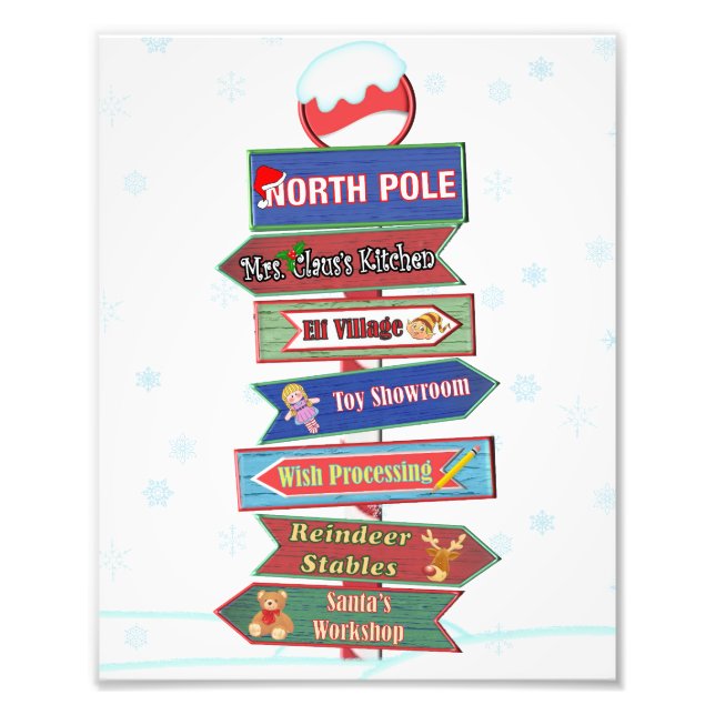 North Pole Directional Sign (Front)