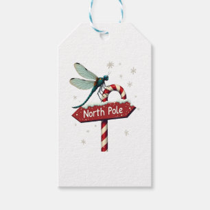North Pole Dragonfly Gift Tags