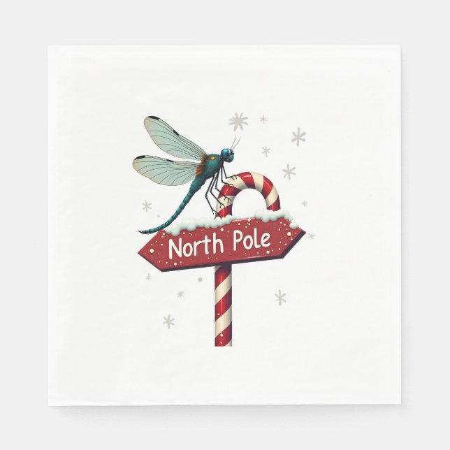 North Pole Dragonfly Napkin (Front)