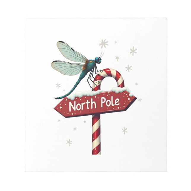 North Pole Dragonfly Notepad (Front)