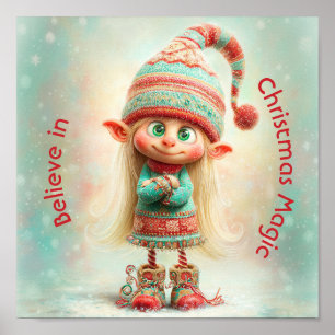 North Pole Elf Celebration Christmas Magic Poster