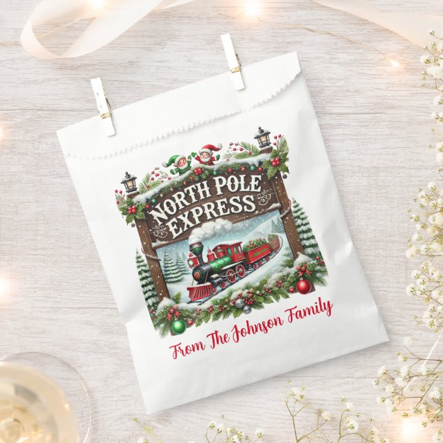 North Pole Express Favour Bags (Clipped)