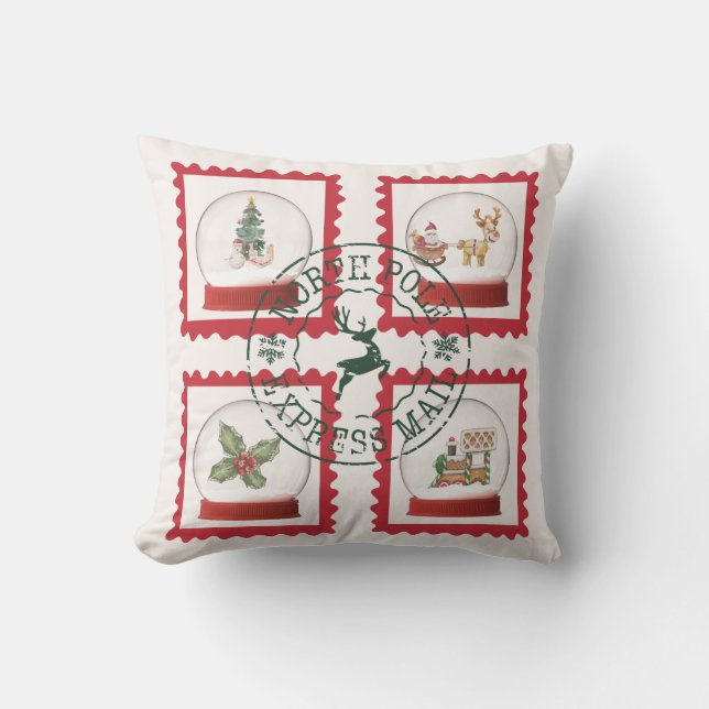 North Pole Express Mail – Christmas Cushion (Front)