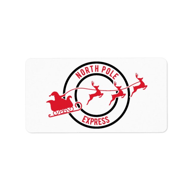 North Pole Express Mail Reindeer Delivery Sticker (Front)