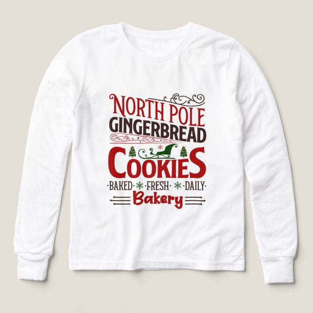 North Pole Gingerbread Bakery unisex kids (Design Front)
