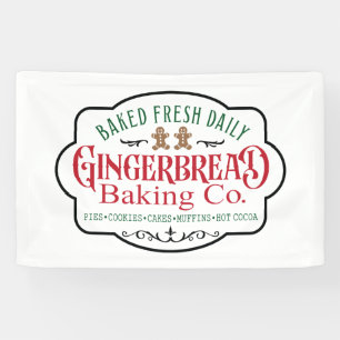 North Pole Gingerbread Baking Company Christmas Banner