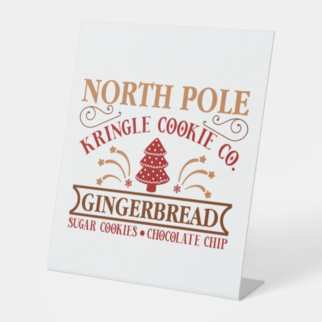 North Pole Gingerbread Company Pedestal Sign (Front)
