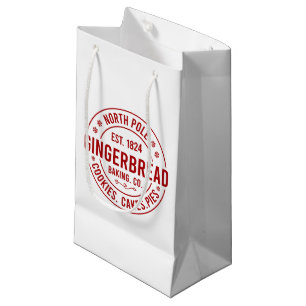 North Pole Gingerbread Cookies Cakes Pies Small Gift Bag