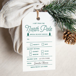 North Pole   Holiday Gift Tags