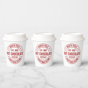 North Pole Hot chocolate Christmas Paper Cups