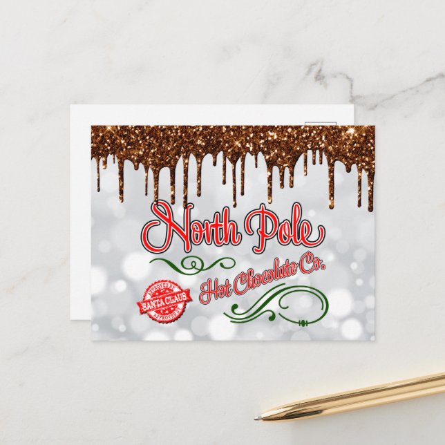 North pole hot chocolate Postcard (Front/Back In Situ)