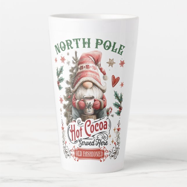North Pole Hot Cocoa – Gnome-Style  Latte Mug (Front)