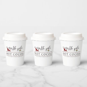 North Pole hot cocoa party Paper Cups
