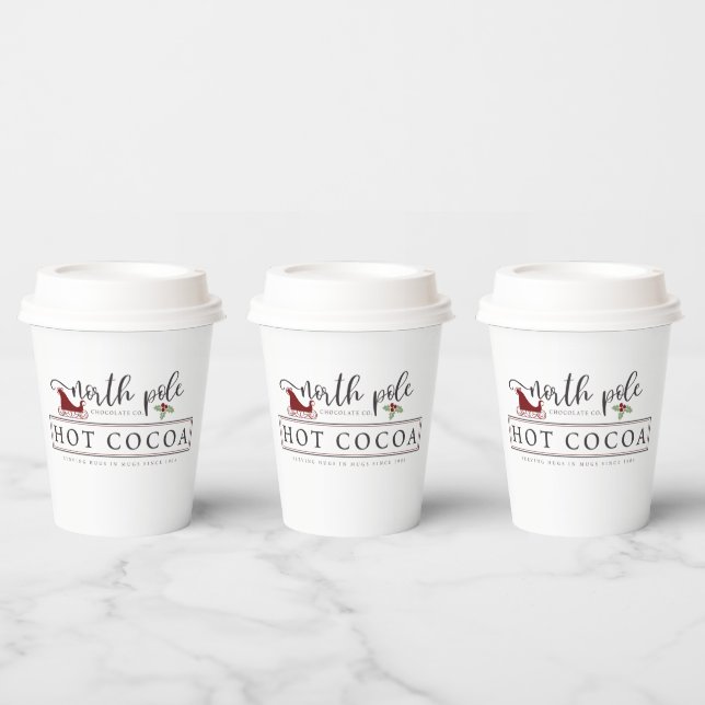 North Pole hot cocoa party Paper Cups (Multi)