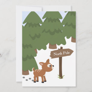 North Pole Illustrated Christmas Card
