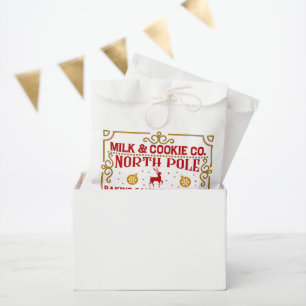 North pole milk and cookie company favour bags
