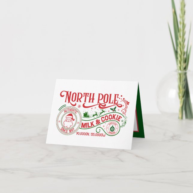 North Pole Milk cookie company Christmas  Card (Front)