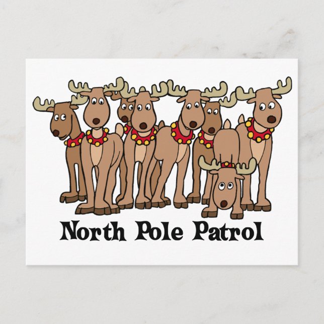 North Pole Patrol Postcard (Front)
