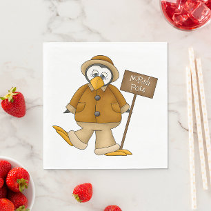 North Pole Penguin Napkin
