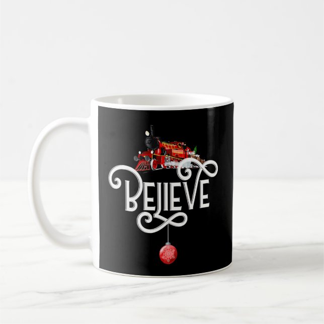 North Pole Polar Express All Abroad Santa Coffee Mug (Left)