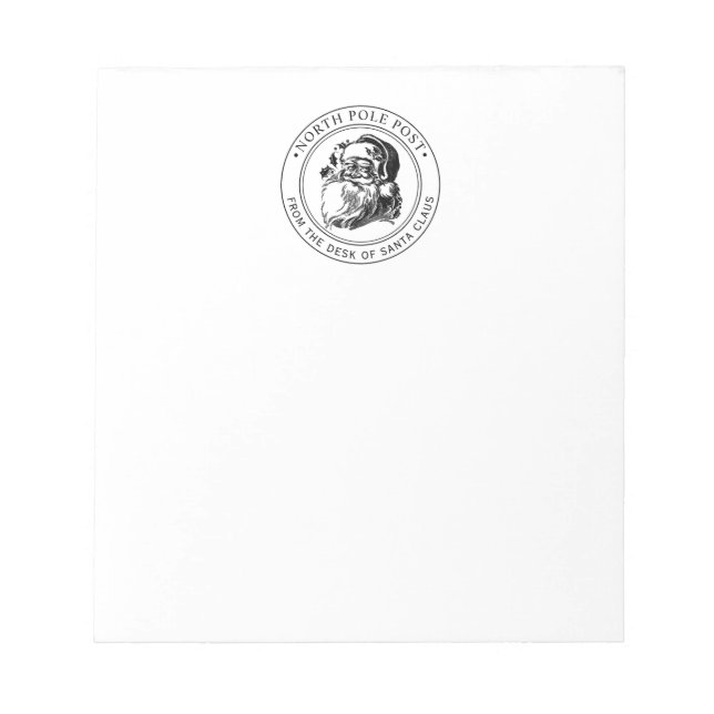 North Pole Post Official Letter from Santa Claus Notepad (Front)