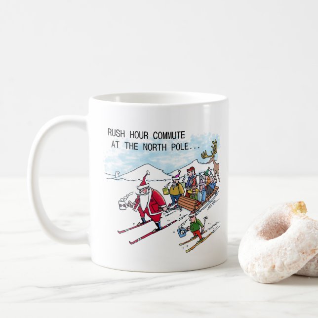 North Pole Rush Hour mug (With Donut)