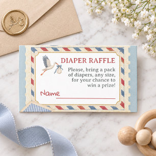 North Pole Special Delivery Baby Shower Diaper Enclosure Card