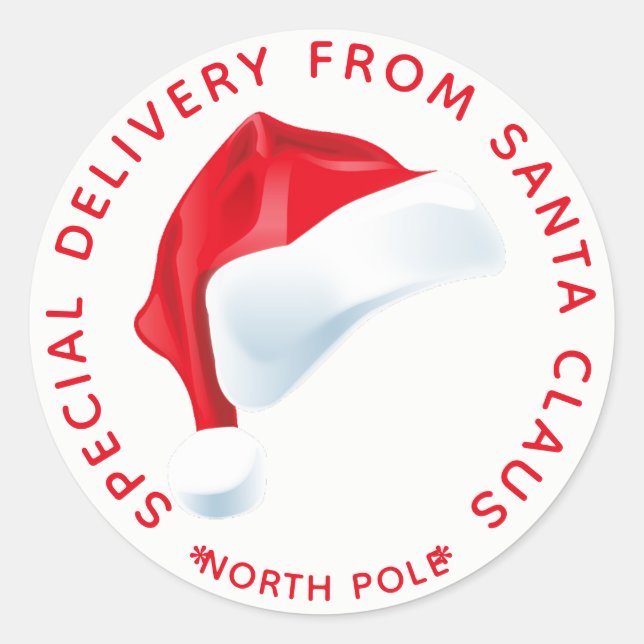 North Pole Special Delivery Christmas Gift Tag (Front)