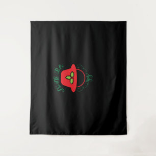 north pole spy santa cam tapestry