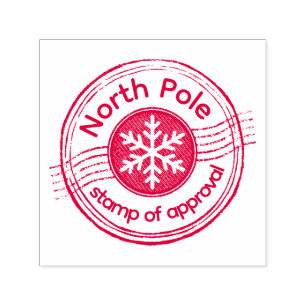 North Pole Stamp of Approval Wood Art Stamp
