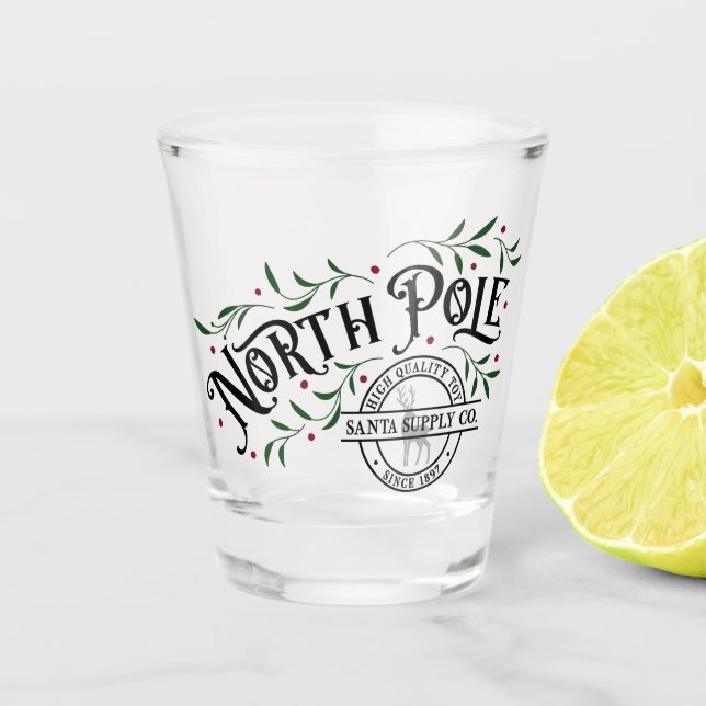 North Pole Supply Co. Shot Glass (Front)