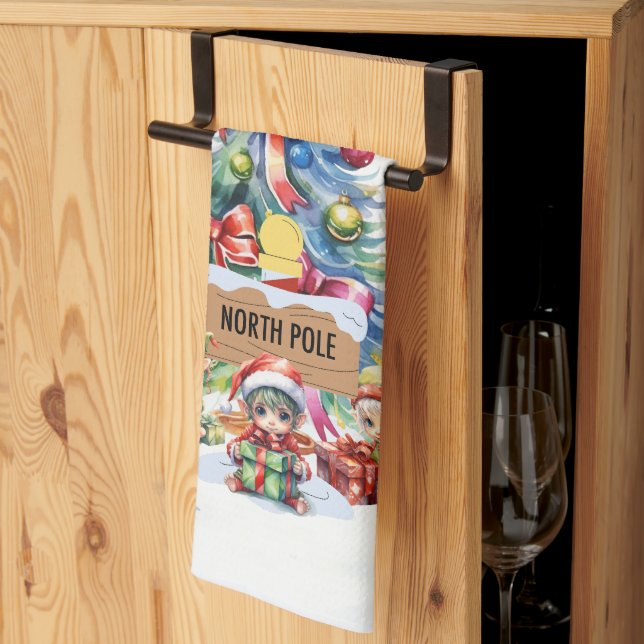 North Pole  Tea Towel (Thirds Fold)