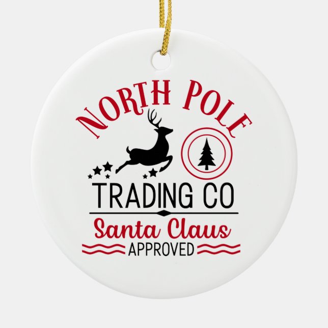 North Pole Trading Ceramic Tree Decoration (Front)