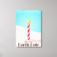 North Pole travel poster
