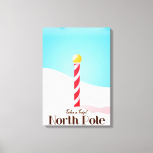 North Pole travel poster Canvas Print