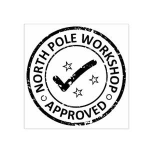 NORTH POLE WORKSHOP APPROVED RUBBER STAMP
