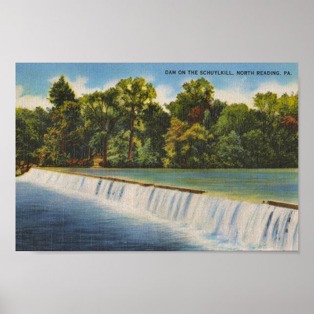 North Reading PA Dam Schuylkill River Poster (Front)