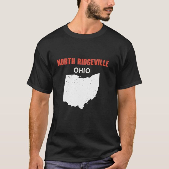 NORTH RIDGEVILLE Ohio USA State America Travel Ohi T-Shirt (Front)