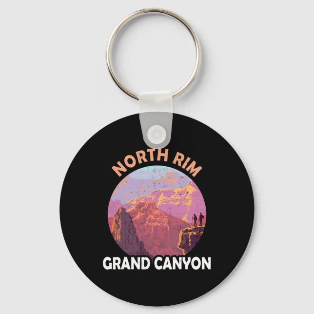 North Rim Grand Canyon I Hiked The Grand Canyon Ou Key Ring (Front)