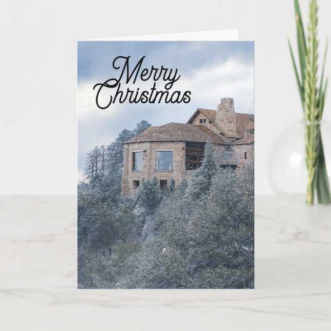 North Rim Lodge Winter Scene Tribute Holiday Card (Front)