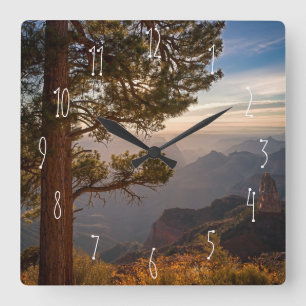 North Rim Sunrise Square Wall Clock