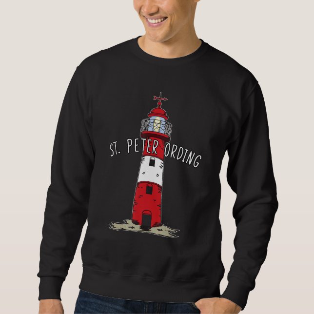 North Sea Anchor Flat Deutsch St Saint Peter Light Sweatshirt (Front)