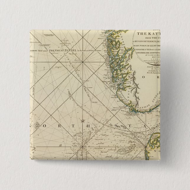 North Sea, Kattegat 15 Cm Square Badge (Front)