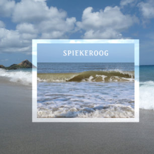 North Sea Waves Crashing Spiekeroog Postcard