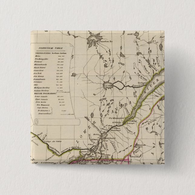 North section United States 15 Cm Square Badge (Front)