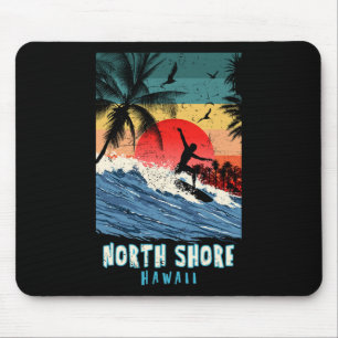 North Shore Hawaii Beach Surfing Vintage Retro Pal Mouse Pad