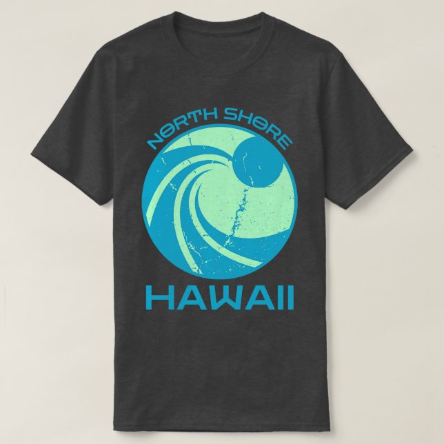 North Shore Hawaii Blue Green TShirt (Design Front)