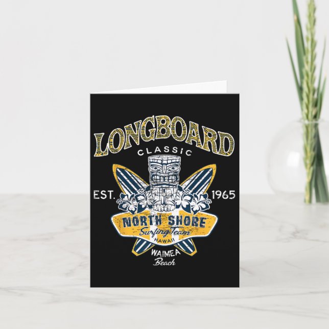 North Shore Hawaii Surfing Team Tee Longboard Clic Card (Front)