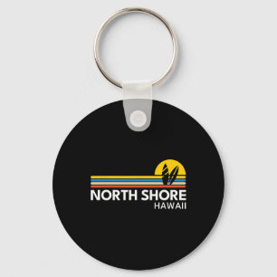 North Shore Hawaii Vintage Retro Souvenirs Surfing Key Ring
